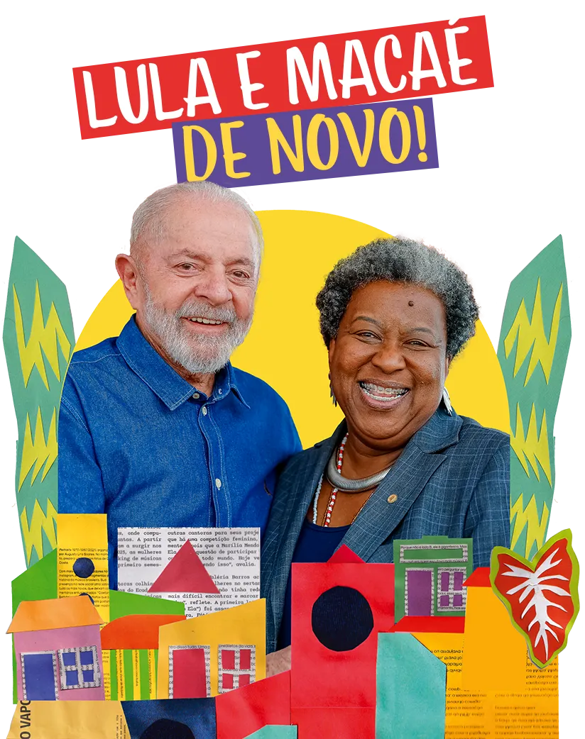 Ilustração de Lula e Macaé Evaristo